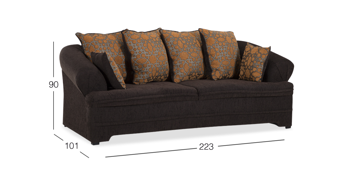 cartagena chocolate sofa