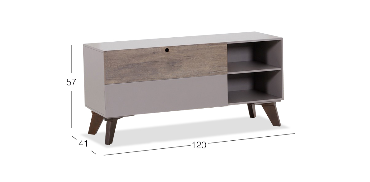 Mesa T.V. Avana Gris - Muebles de TV - Almacenaje