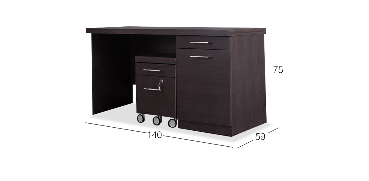 Escritorio Maxima Chocolate - Escritorios - Oficina