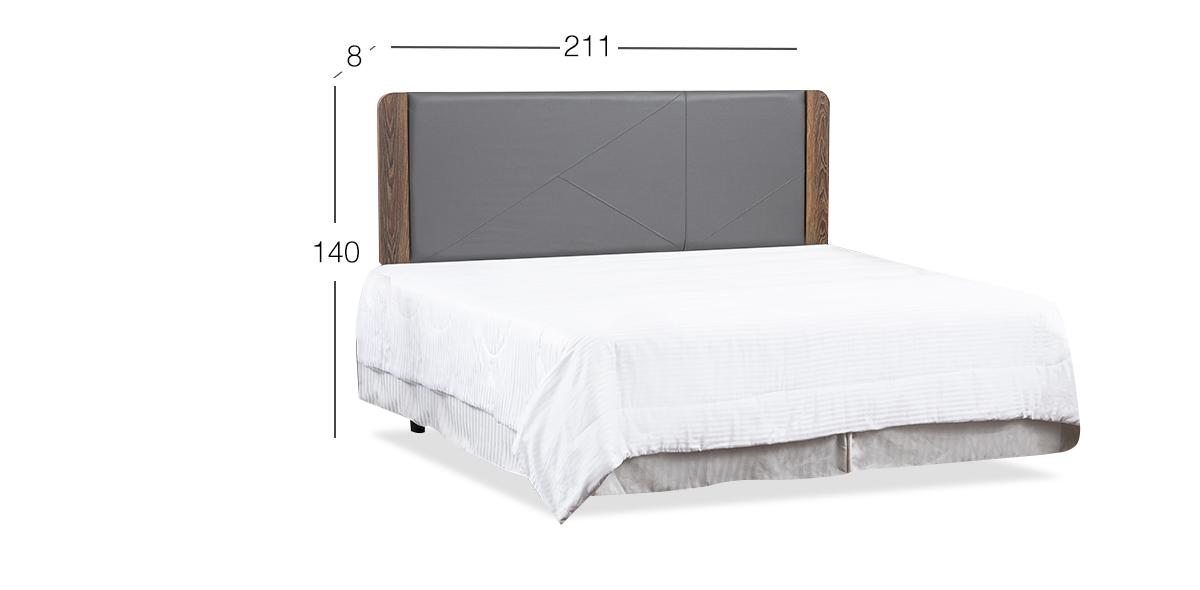 Cabecera King Size Oleg Nogal - Camas y Cabeceras - Recámara